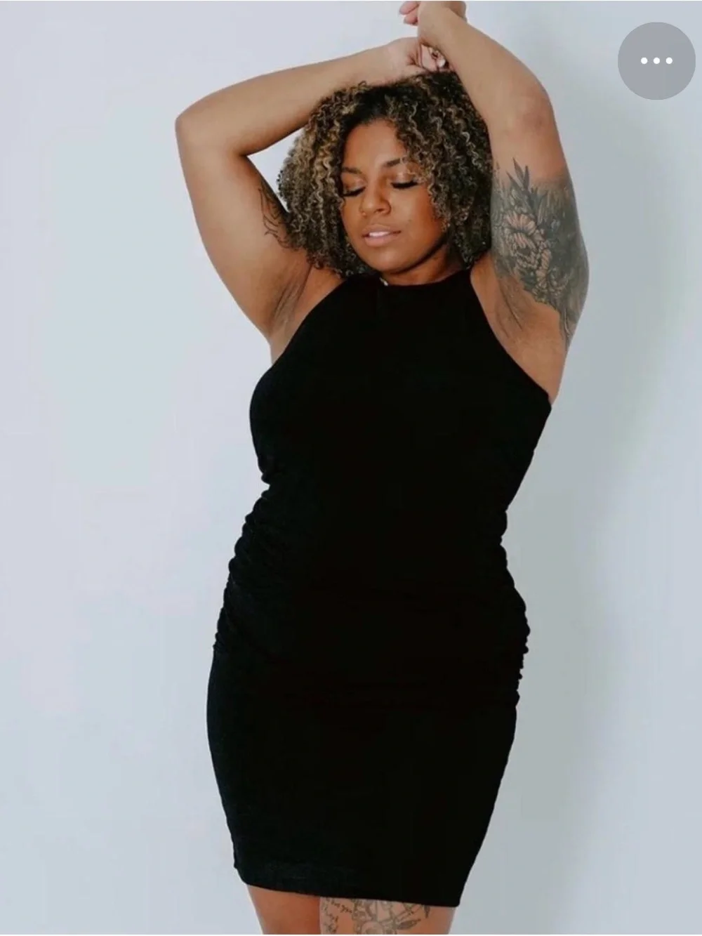 Klassy Network Black Sleeveless Midi cut out Tank Dress